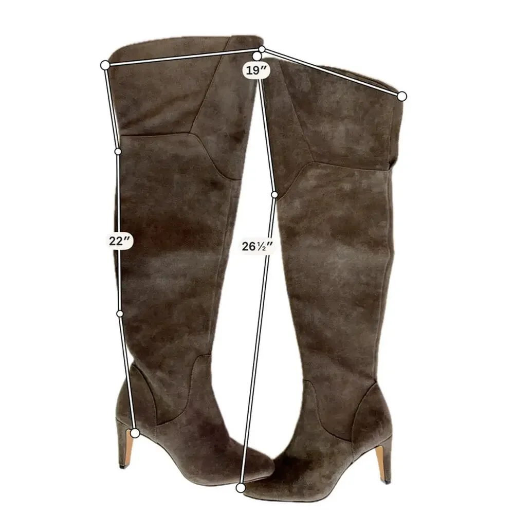 Vince Camuto, gorgeous gray above the knee suede boots NWOB 7 244